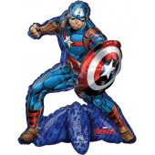 Шар (26''/66 см) Ходячая Фигура, Мстители, Капитан Америка, 1 шт. в упак. 