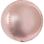 Шар (20''/51 см) Сфера 3D, Светло-розовый, 1 шт. 