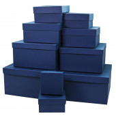 Набор коробок Темно-синий, 28*28*15 см, 10 шт.