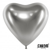 Сердце (12''/30 см) Серебро, хром, 50 шт.