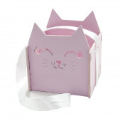 Декоративный ящик Кошечка, Розовый, 10*10*11 см, 1 шт.