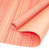 Упаковочная бумага, Крафт (0,5*8,23 м) Многоцветные полоски, Персиковый/Красный, 1 шт.