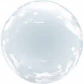 Шар (18''/46 см) Сфера 3D, Deco Bubble, Новорожденный, Прозрачный, Кристалл, 1 шт. в упак. 