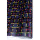 Упаковочная бумага (0,7*1 м) Шотландская клетка, Синий, 10 шт.