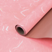 Упаковочная матовая пленка (0,6*10 м) Перья, Розовый, 1 шт.