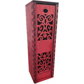 Декоративный ящик для вина, Узорный витраж, Красный, 11*39*10 см, 1 шт.
