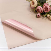 Упаковочная матовая пленка (0,4*0,45 м) Светло-розовый/Пудровый, Глянец, 20 шт.