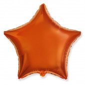 Шар (18''/46 см) Звезда, Оранжевый, 1 шт. 