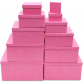 Набор коробок Крокус, Розовый, 25*25*13 см, 11 шт.