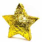 Пиньята Звезда Золото, Металлик, 45*45 см, 1 шт.