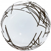 Шар (18''/46 см) Сфера 3D, Deco Bubble, Паутина, Прозрачный, Кристалл, 1 шт. в упак. 