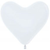 Сердце (12''/30 см) Белый (005), пастель, 50 шт.