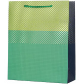 Пакет подарочный, Стильный паттерн, Зеленый, 32*26*10 см, 1 шт.