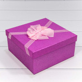 Набор коробок Блеск, Пурпурный, 19*19*9 см, 3 шт.