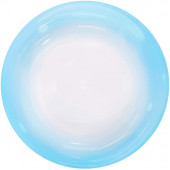 Шар (18''/46 см) Сфера 3D, Deco Bubble, Голубой спектр, Прозрачный, Кристалл, 1 шт. в упак. 