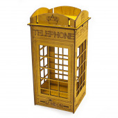 Декоративный ящик для вина, Telephone, Желтый, 14*27*13 см, 1 шт.