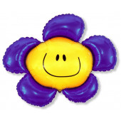 Шар (41''/104 см) Цветок, Солнечная улыбка, Фиолетовый, 1 шт. 