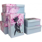 Набор коробок Чудо в перьях (котенок), 32*20*12 см, 6 шт.