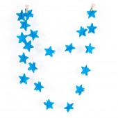 Гирлянда-подвеска Звезда, Голубой, 220 см, 1 шт.