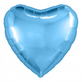 Шар (30''/76 см) Сердце, Холодно-голубой, 1 шт. в упак. 