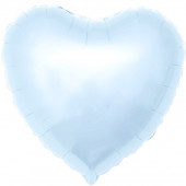 Шар (19''/48 см) Сердце, Нежно-голубой, 1 шт. 