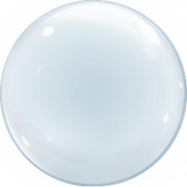 Шар (9''/23 см) Мини-сфера 3d, Deco Bubble, Прозрачный, Кристалл, 50 шт. в упак. 
