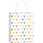 Пакет подарочный, Разноцветные треугольники, 32*26*12 см, 1 шт.