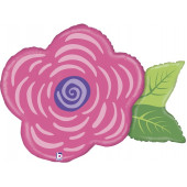 Шар (37''/94 см) Цветок, Розовый, 1 шт. 