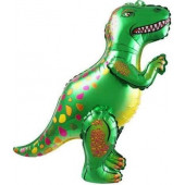 Шар (25''/64 см) Ходячая Фигура, Динозавр Аллозавр, Зеленый, 1 шт. в упак. 