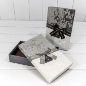 Коробка подарочная Wonderful, Атласный бант, Серебро, 26*16*5 см, 1 шт.