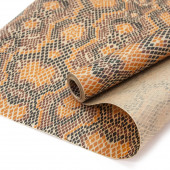 Упаковочная бумага, Крафт 40гр (0,6*10 м) Анималистика, Пятнистый окрас, Змея, 1 шт.