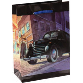 Пакет подарочный, Черный автомобиль, 14*11*6 см, 1 шт.