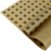 Упаковочная бумага, Крафт (0,7*10 м) Точки, Серый, 1 шт.