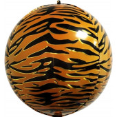 Шар (22''/56 см) Сфера 3D, Анималистика, Пятнистый окрас, Тигр, 1 шт. 