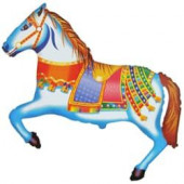 Шар (16''/41 см) Мини-фигура, Цирковая лошадка, 1 шт. 