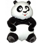 Шар (13''/33 см) Мини-фигура, Большая панда, Белый, 1 шт. 