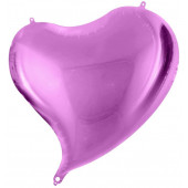 Шар (18''/46 см) Сердце, Изгиб, Фиолетовый, 1 шт. 