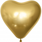 Сердце (12''/30 см) Золото (522), хром, 25 шт.