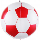 Шар (23''/58 см) Сфера 3D, Футбольный мяч, Красный, 1 шт. 
