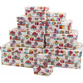 Набор коробок Подарки Сюрпризы, 24*22*11 см, 10 шт.