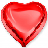 Шар (18''/46 см) Сердце, Красный, 1 шт. 
