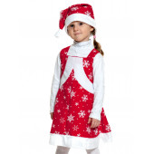 Карнавальный костюм Мисс Санта, Красный, 1 шт.