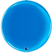 Шар (18''/46 см) Сфера 3D, Синий, 1 шт. 