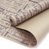 Упаковочная бумага, Крафт (0,7*9,14 м) Romantik, Фиолетовый, 1 шт.