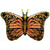Шар (38''/97 см) Фигура, Бабочка-монарх, Оранжевый, 1 шт. 