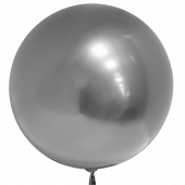 Шар (18''/46 см) Сфера 3D, Deco Bubble, Серебро, Хром, 1 шт. 