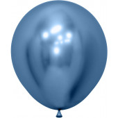 Шар (18''/46 см) Reflex, Зеркальный блеск, Синий (940), хром, 6 шт.