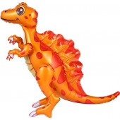 Шар (30''/76 см) Ходячая Фигура, Динозавр Спинозавр, Оранжевый, 1 шт. в упак. 