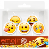 Свечи Круг, Смайл, Emoji, 6 см, 5 шт.