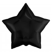 Шар (30''/76 см) Звезда, Черный, 1 шт. в упак. 